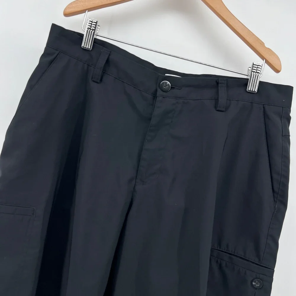 Adidas Golf Shorts Mens Size 32 Black Cargo‎ Pockets Athletic Activewear